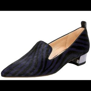 NWB 💖FRANCO SARTO 💖VIANNA WOMENS CALF HAIR ANIMAL PRINT LOAFERS Size 8.5